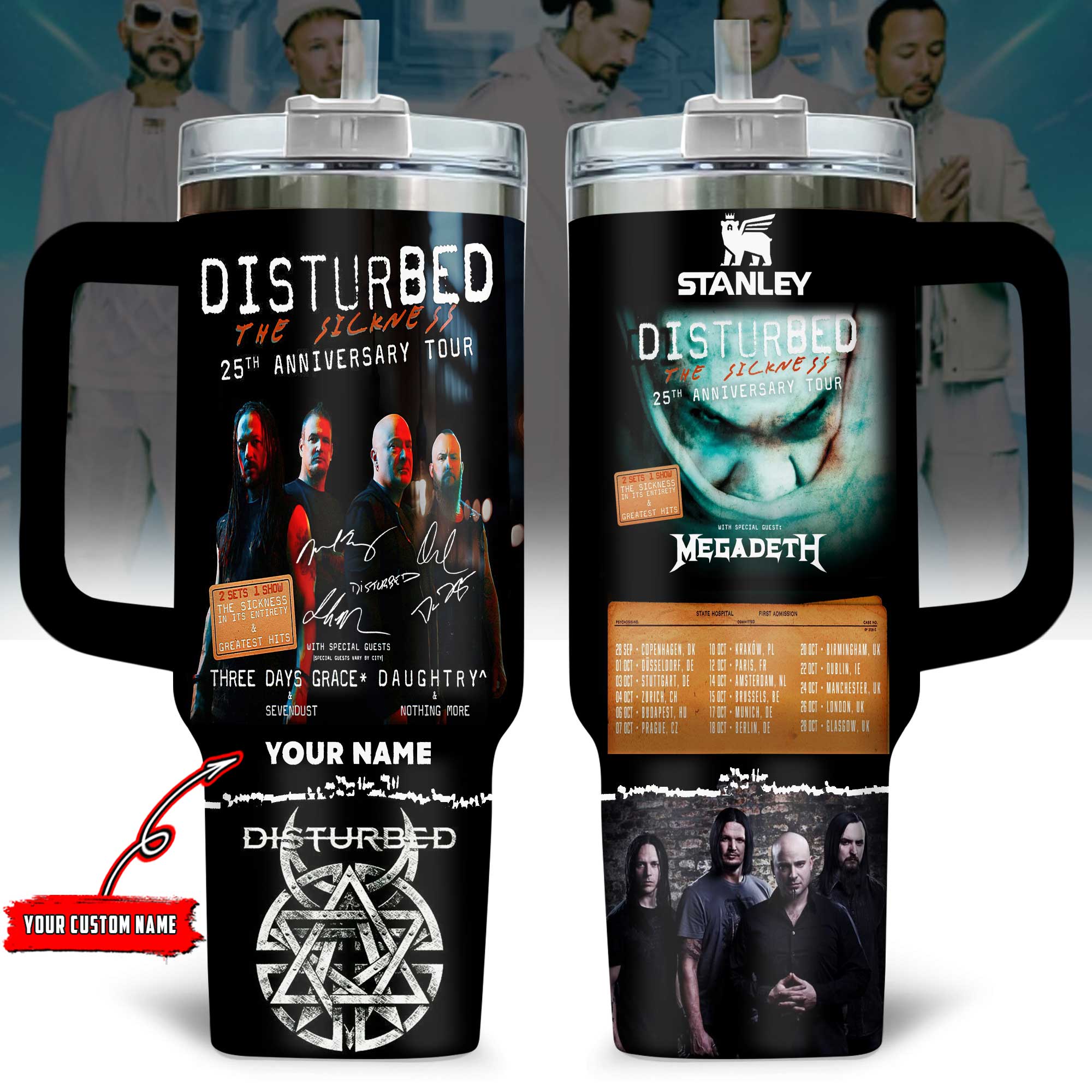Disturbed Music Custom Stanley Cup 40 oz 30 oz Tumbler With HandleTVC230192