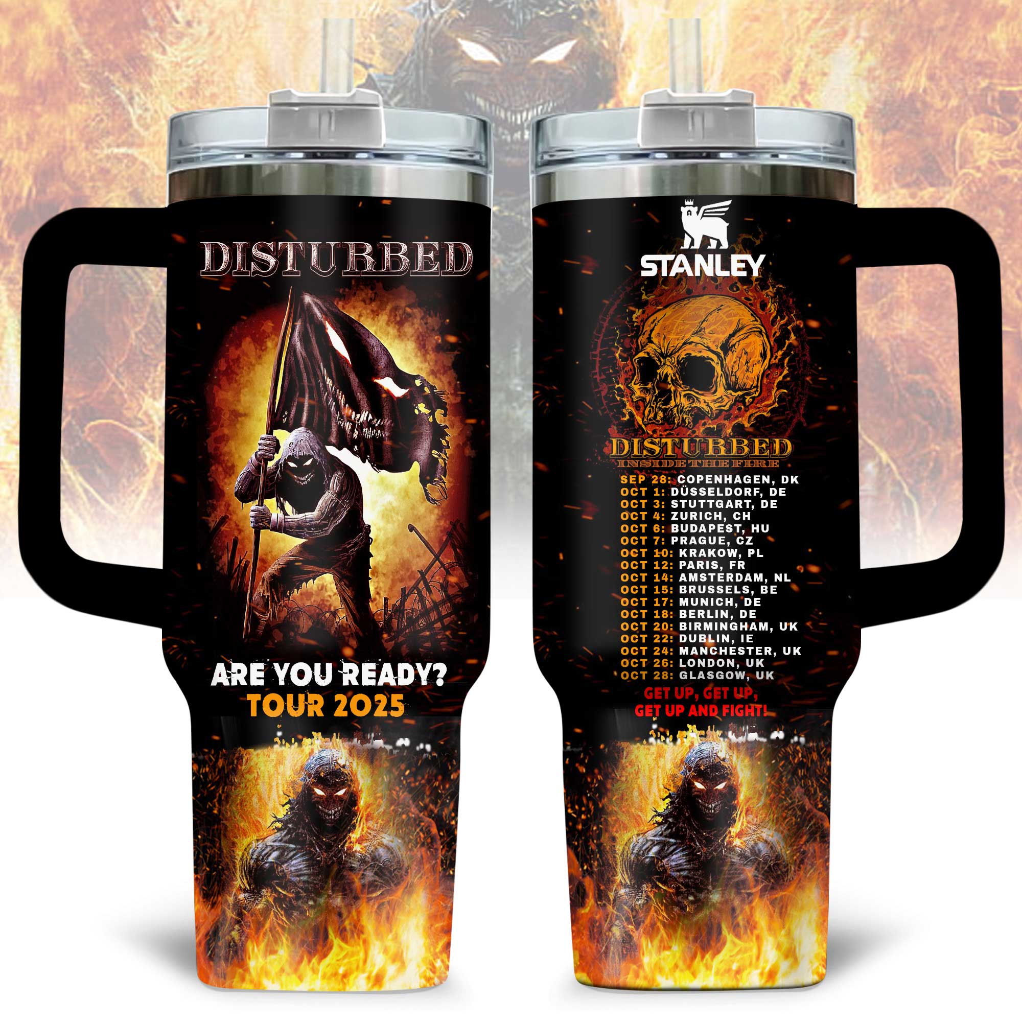 Disturbed Music Custom Stanley Cup 40 oz 30 oz Tumbler With HandleTVC230192