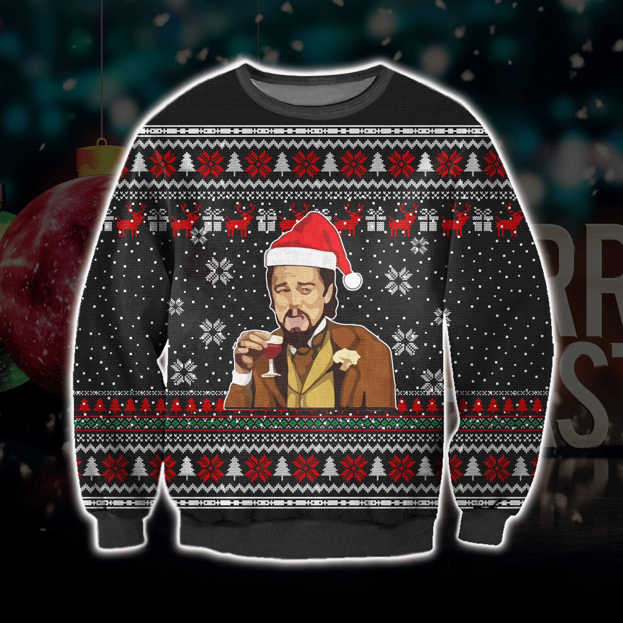 Django Unchained Ugly Christmas Sweater Adult 3D Funny Matching for family