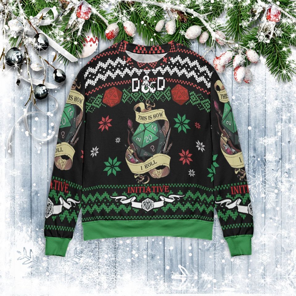 DnD Christmas Ugly Sweater, The Master Of Song Ugly Sweater