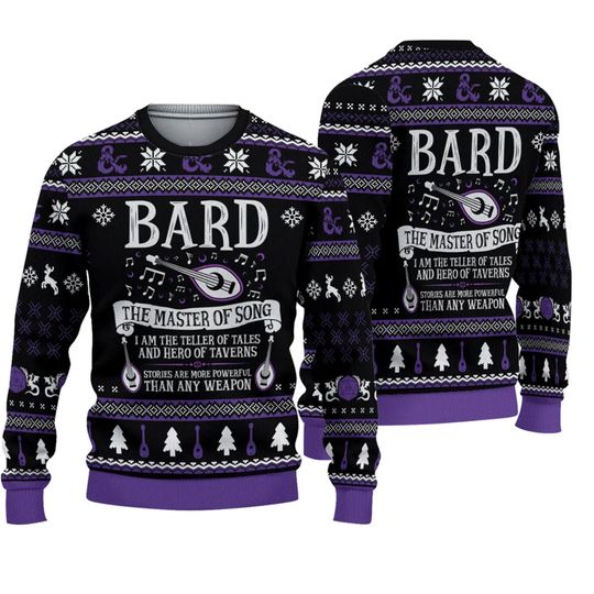 Dnd Classes Bard Ugly Christmas Sweater - Image 2