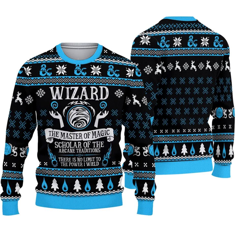 DnD Classes Collection Christmas 3D Sweater
