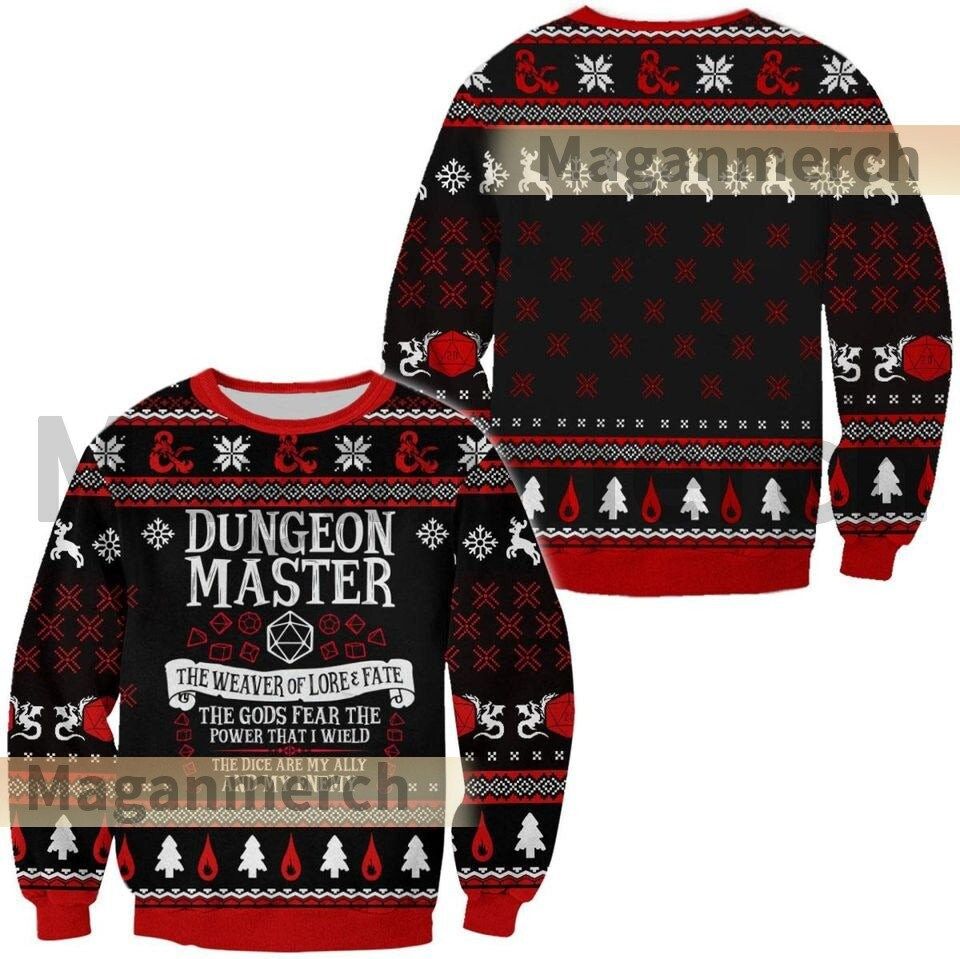 DnD Classes Collection Christmas 3D Sweater
