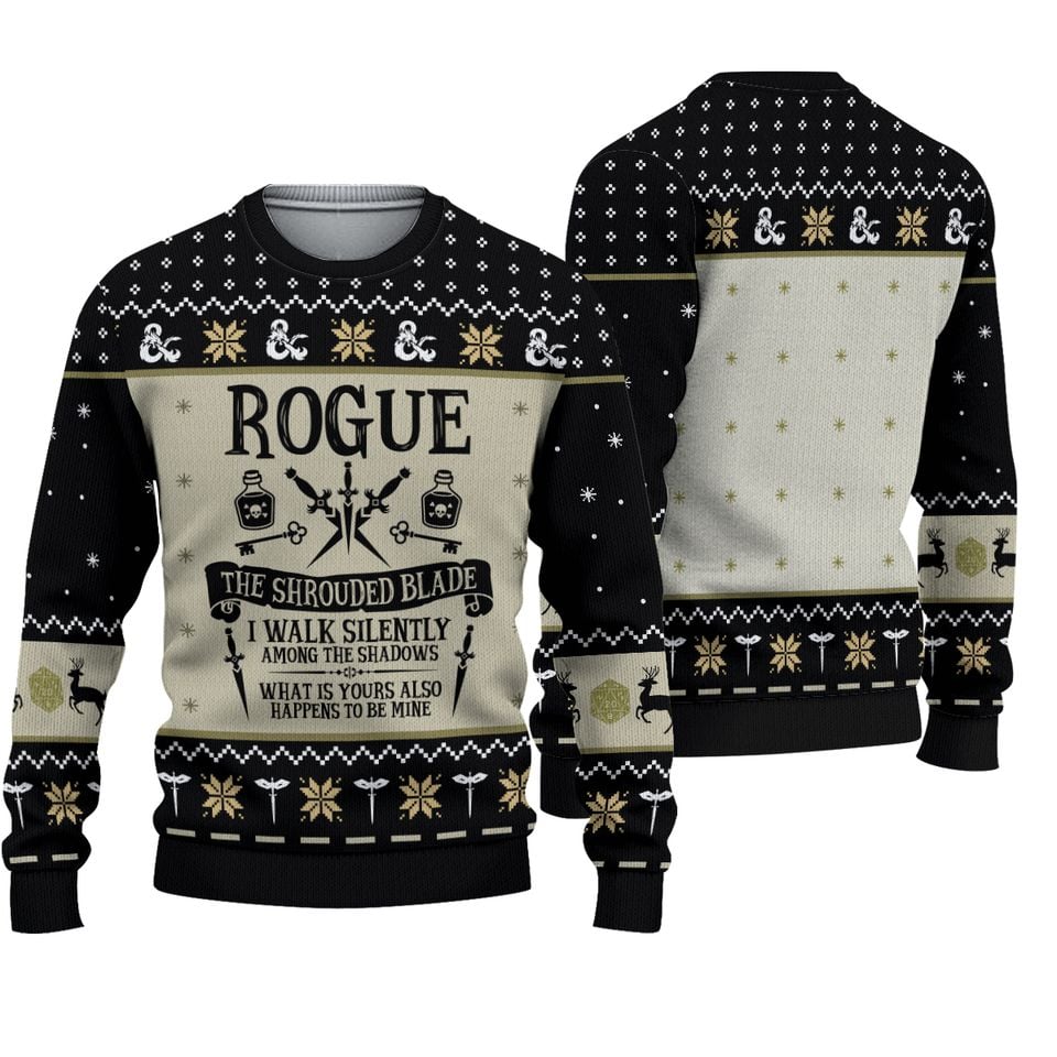 DnD Classes Collection Christmas 3D Sweater