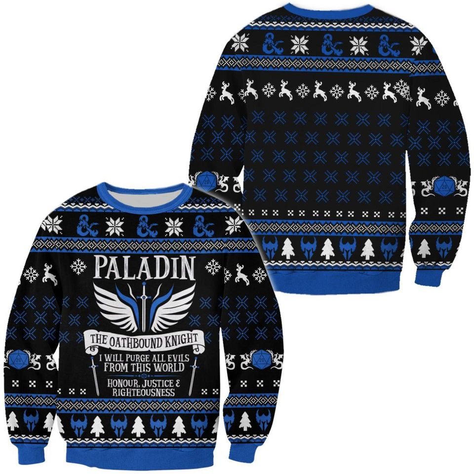 DnD Classes Collection Christmas 3D Sweater
