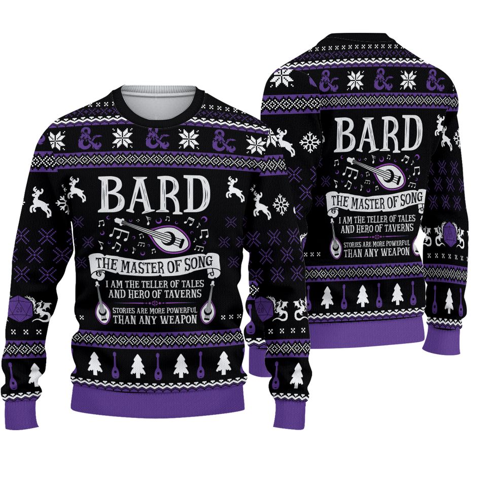 DnD Classes Collection Christmas PREMIUM Ugly Sweater