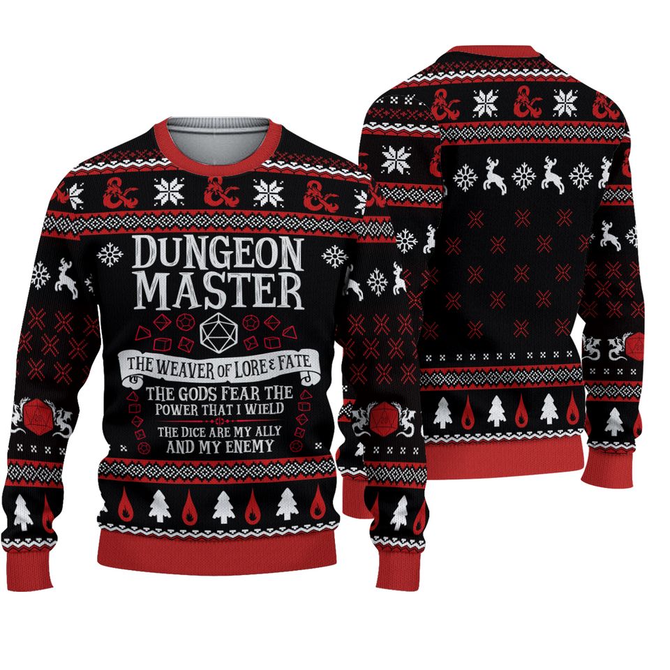 DnD Classes Collection Christmas Ugly 3D Sweater