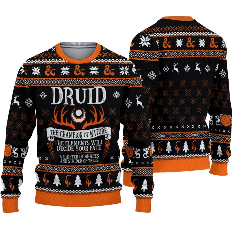 Dnd Classes Druid Ugly Sweater