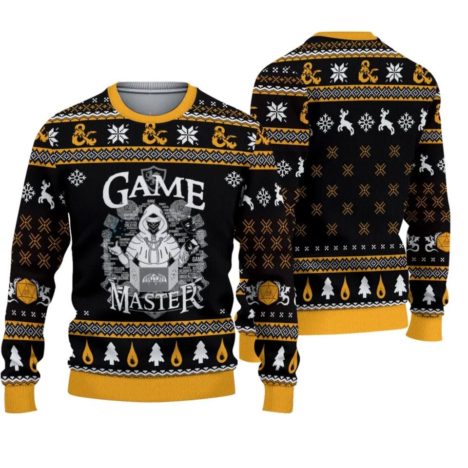 Dnd Classes Game Ugly Christmas Sweater