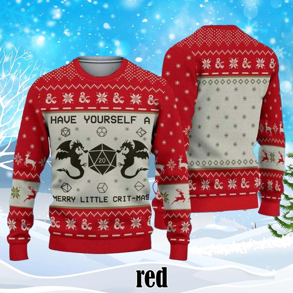 DnD Classes Have Yourself Christmas Ugly Sweater, Dungeons And Dragons Sweater