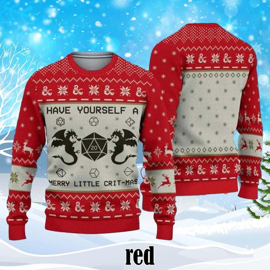 DnD Classes Have Yourself Christmas Ugly Sweater, Dungeons And Dragons Sweater - Image 6