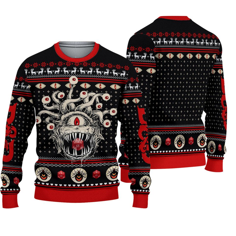 DnD Classes Monster Ugly Sweater