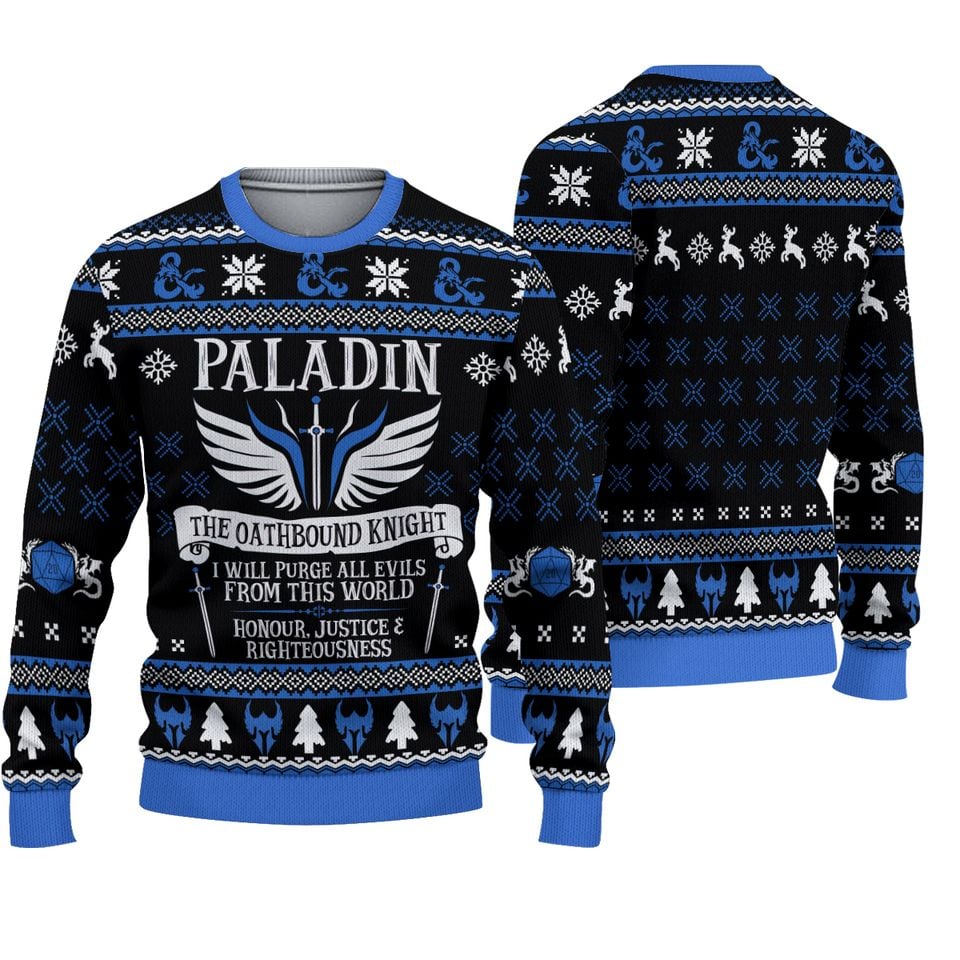 Dnd Classes Paladin Ugly 3D Sweater