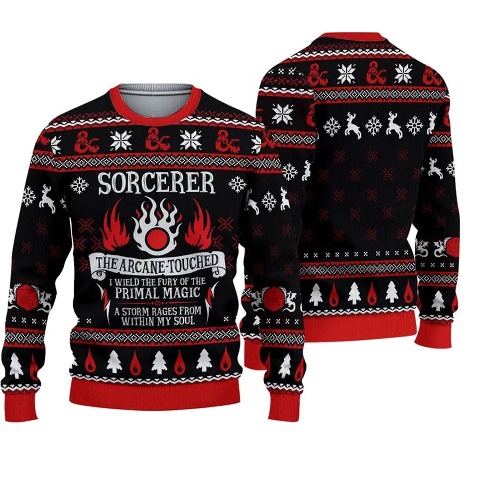 Dnd Classes Sorcerer Ugly 3D Sweater
