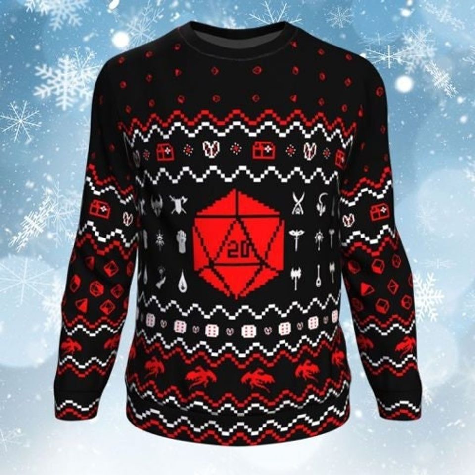DND CLASSES Wool Ugly  Sweater Christmas