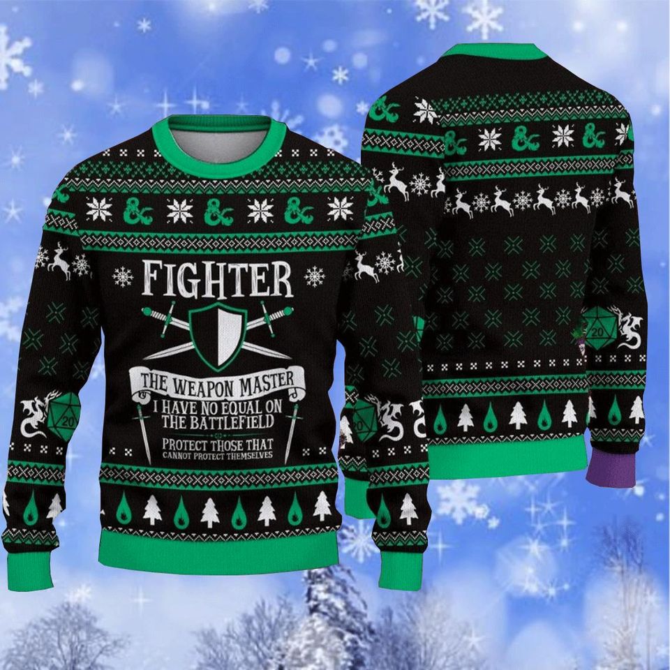 Dnd Ugly Sweater, I Have No Equal Quotes Sweater, Video Games Ugly Christmas Sweater