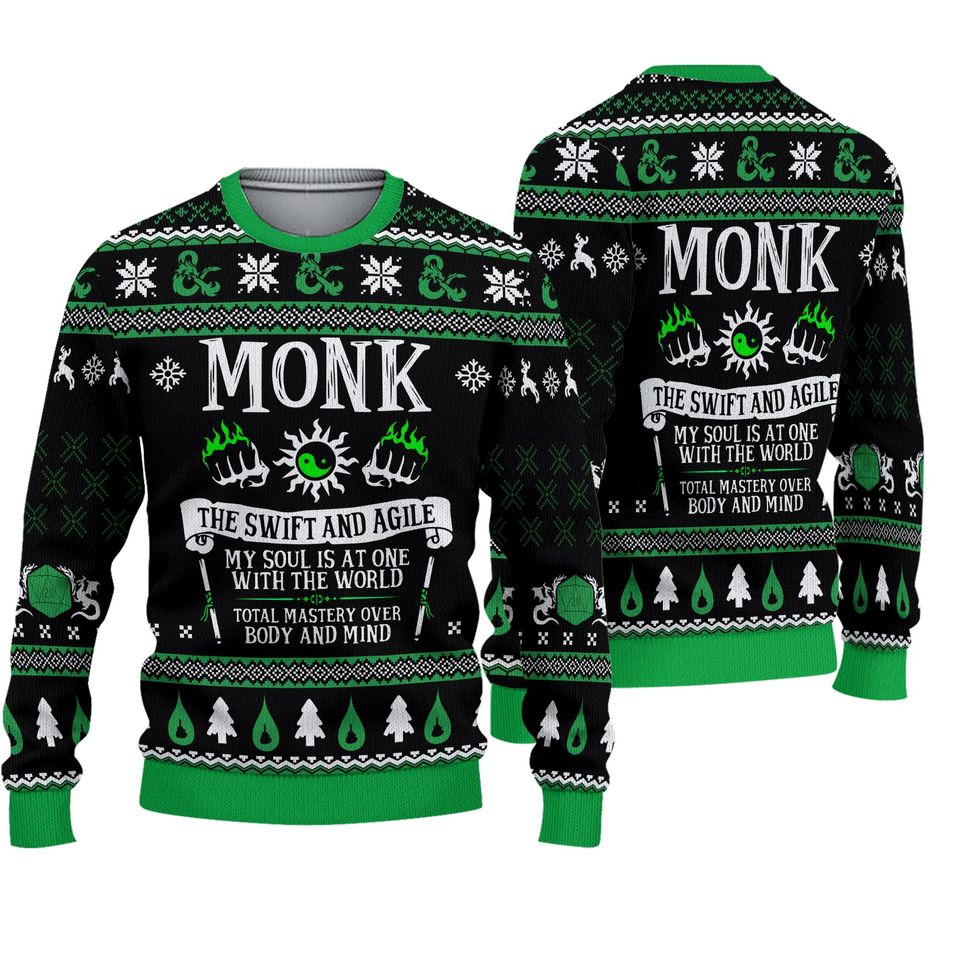 Dns Classes Monk Ugly Christmas Sweater