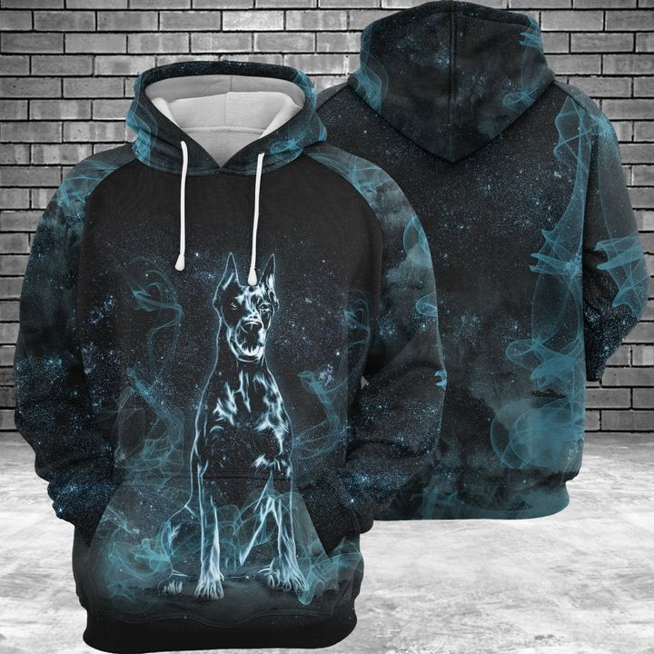 Doberman Pinscher Galaxy 3D All Over Print Hoodie, Zip Hoodie