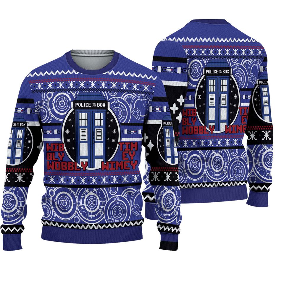 Doctor Who Christmas Through Time And Space Ugly Christmas Sweater