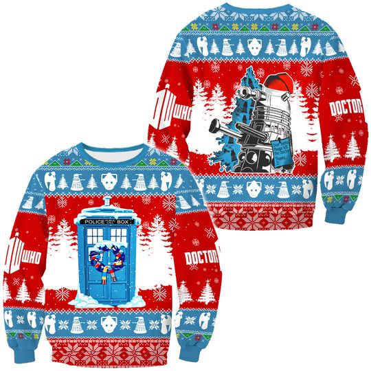Doctor Who Shirt, Doctor Who Cosplay Ugly Sweater - Image 2