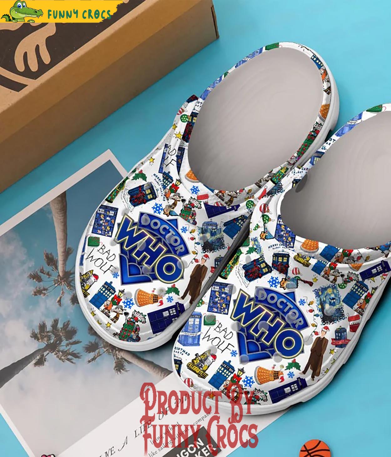 Doctor Who TV Series Christmas Crocs Crocband Clogs Shoes Comfortable For Men Women and Kids