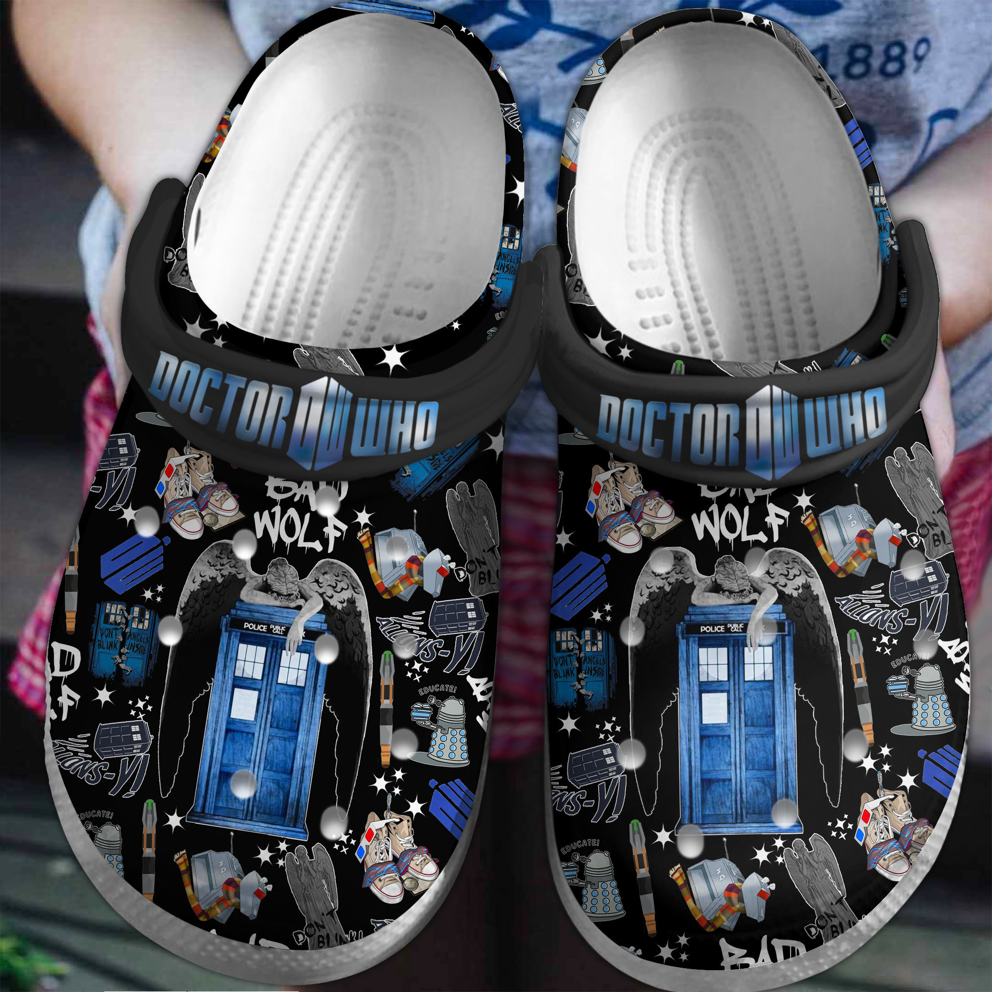 Doctor Who TV Series Crocs Crocband Clogs Shoes Comfortable For Men Women and Kids