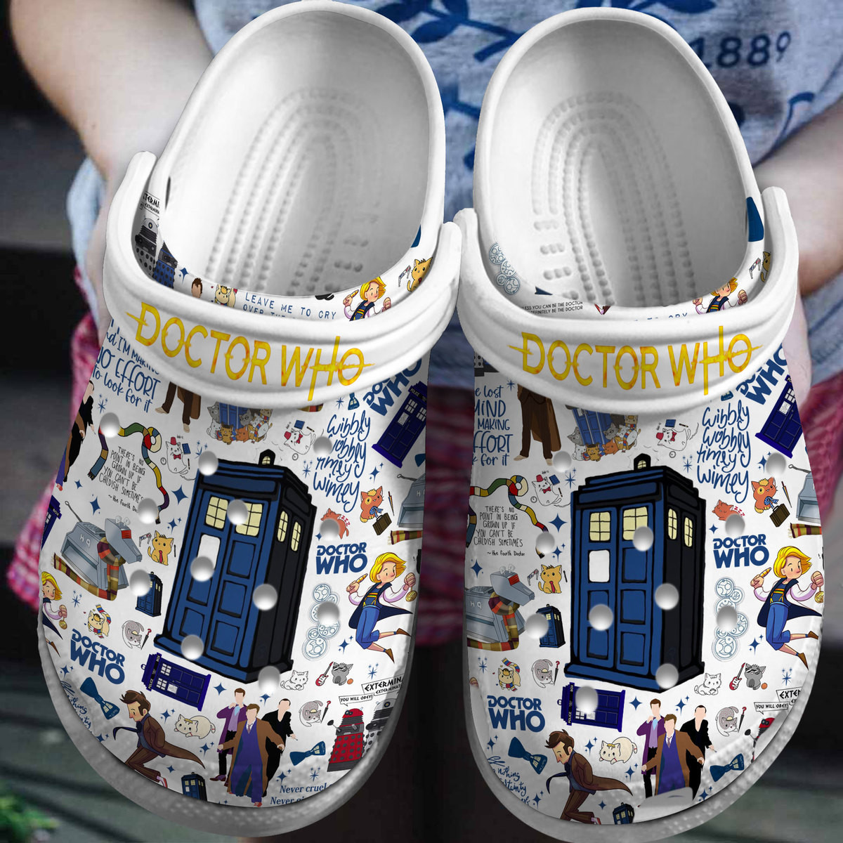 Doctor Who TV Series Crocs Crocband Clogs Shoes Comfortable For Men Women and Kids