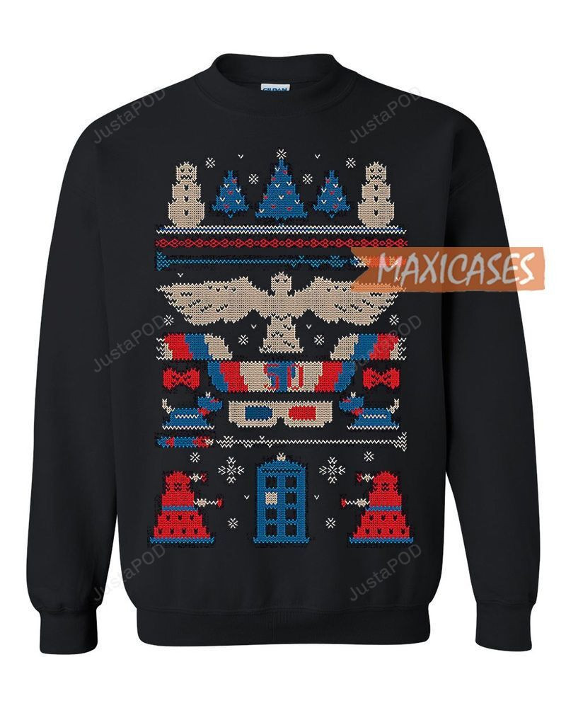 Doctor Who Ugly Christmas Sweater Adult 3D Funny Matching for family