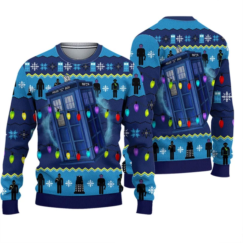 Doctor Who Ugly Knitted Christmas Sweater