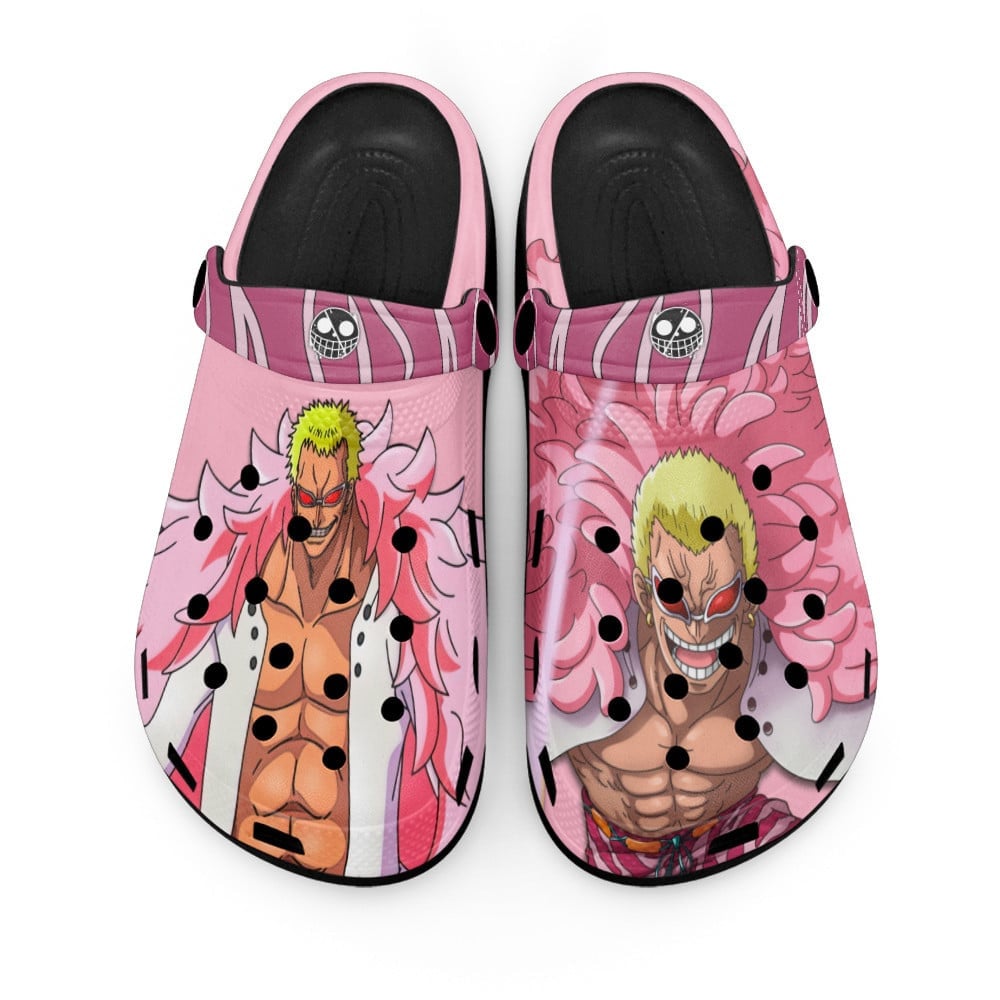 Doflamingo One Piece Anime Crocs Crocband Clogs Shoes Comfortable For Men Women and Kids