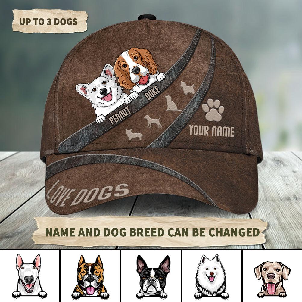 Dog All Brown Personalized Cap, Personalized Gift for Dog Lovers, Dog Dad, Dog Mom Trucker Hats Custom Hats Gifts For Men & Women