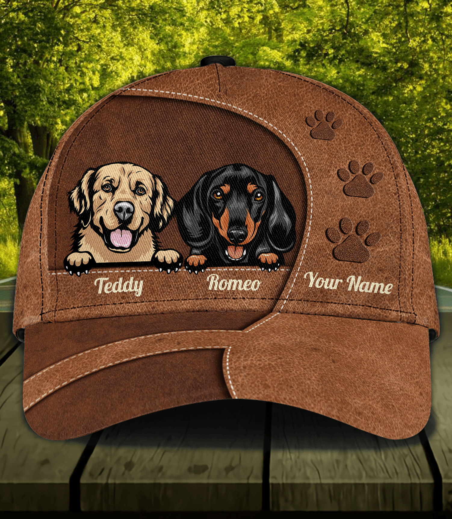 Dog All Brown Personalized Cap, Personalized Gift for Dog Lovers, Dog Dad, Dog Mom Trucker Hats Custom Hats Gifts For Men & Women