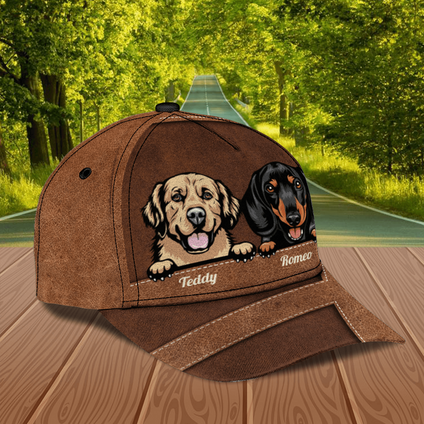 Dog All Brown Personalized Cap, Personalized Gift for Dog Lovers, Dog Dad, Dog Mom Trucker Hats Custom Hats Gifts For Men & Women