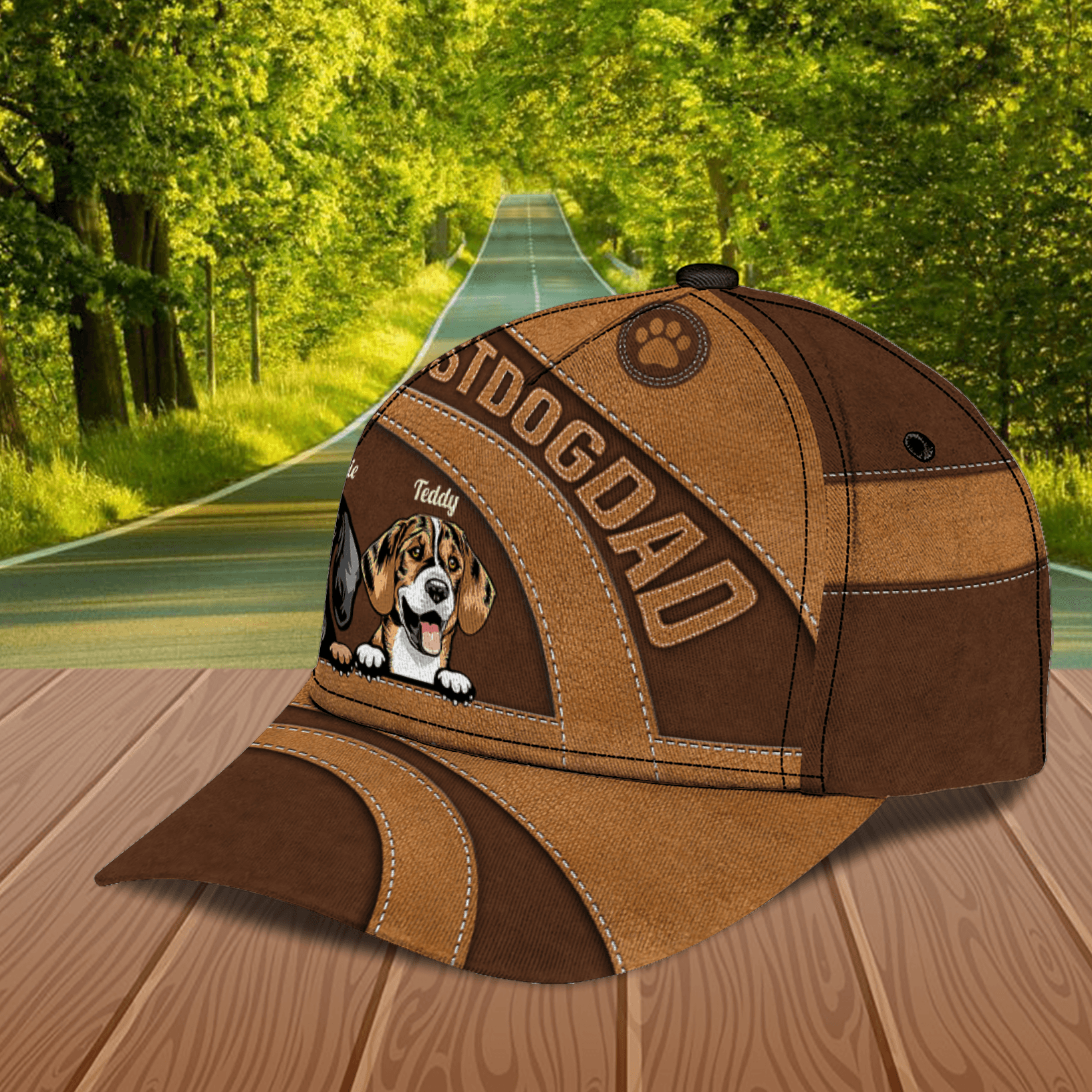 Dog Best Dog Dad Personalized Cap, Personalized Gift for Dog Lovers, Dog Dad, Dog Mom Trucker Hats Custom Hats Gifts For Men & Women