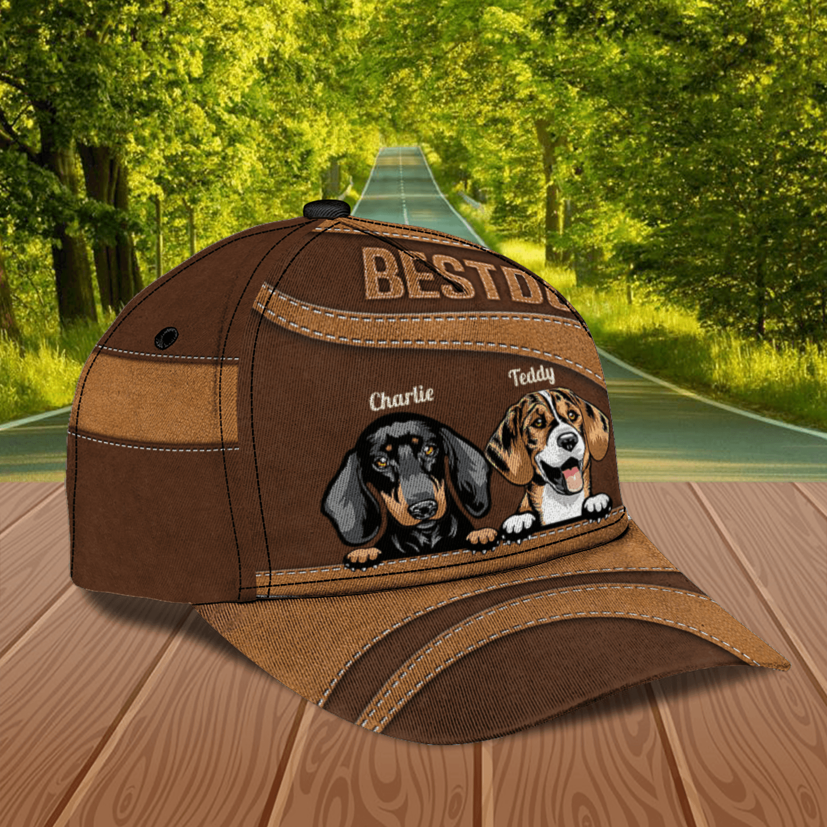 Dog Best Dog Dad Personalized Cap, Personalized Gift for Dog Lovers, Dog Dad, Dog Mom Trucker Hats Custom Hats Gifts For Men & Women