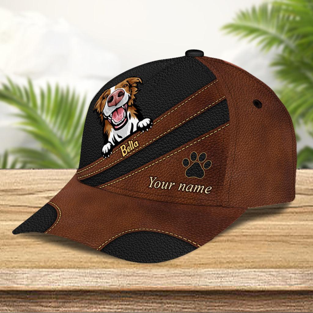 Dog Black Brown Personalized Cap, Personalized Gift for Dog Lovers, Dog Dad, Dog Mom Trucker Hats Custom Hats Gifts For Men & Women