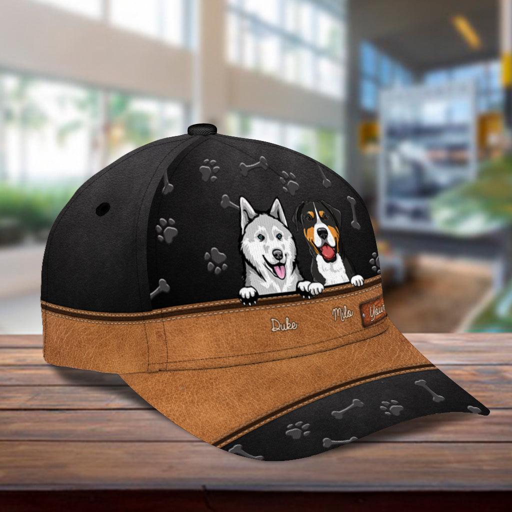 Dog Black Brown Personalized Cap, Personalized Gift for Dog Lovers, Dog Dad, Dog Mom Trucker Hats Custom Hats Gifts For Men & Women