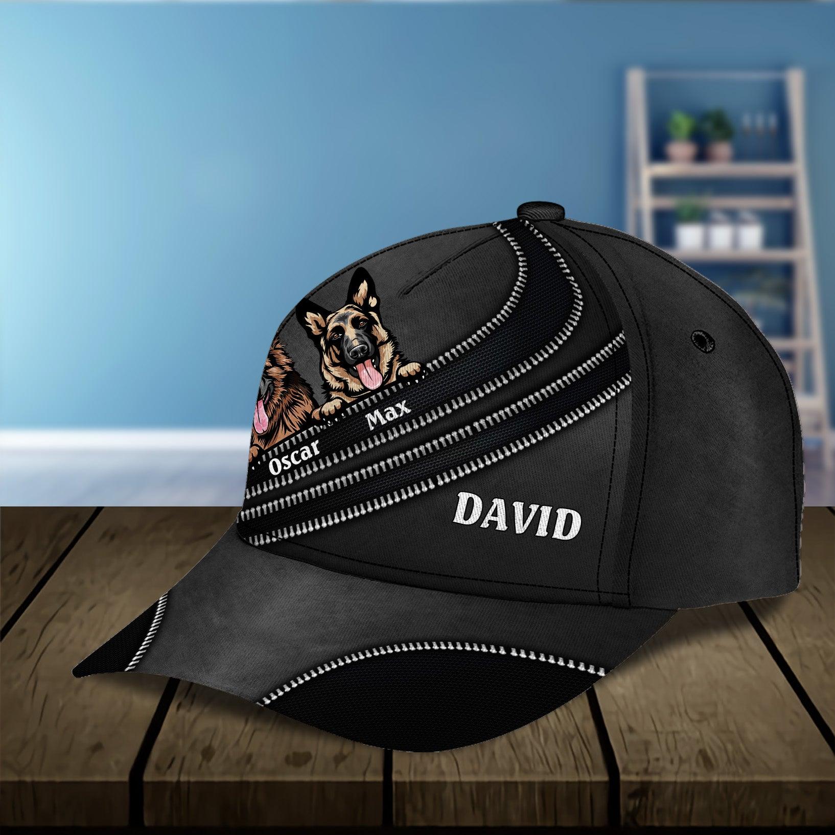 Dog Black Layers Personalized Cap, Personalized Gift for Dog Lovers, Dog Dad, Dog Mom Trucker Hats Custom Hats Gifts For Men & Women