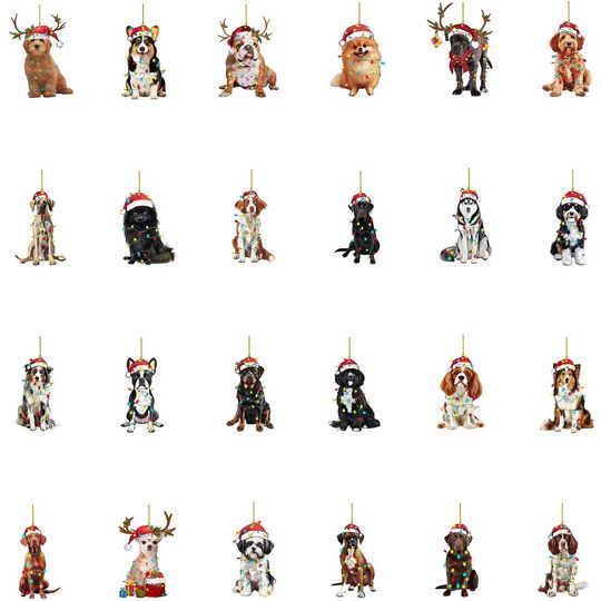 Dog Breed Advent Calendar 2025, 24 Day Countdown Dog Figurines : Vintage Christmas Ornament Countdown - Image 16
