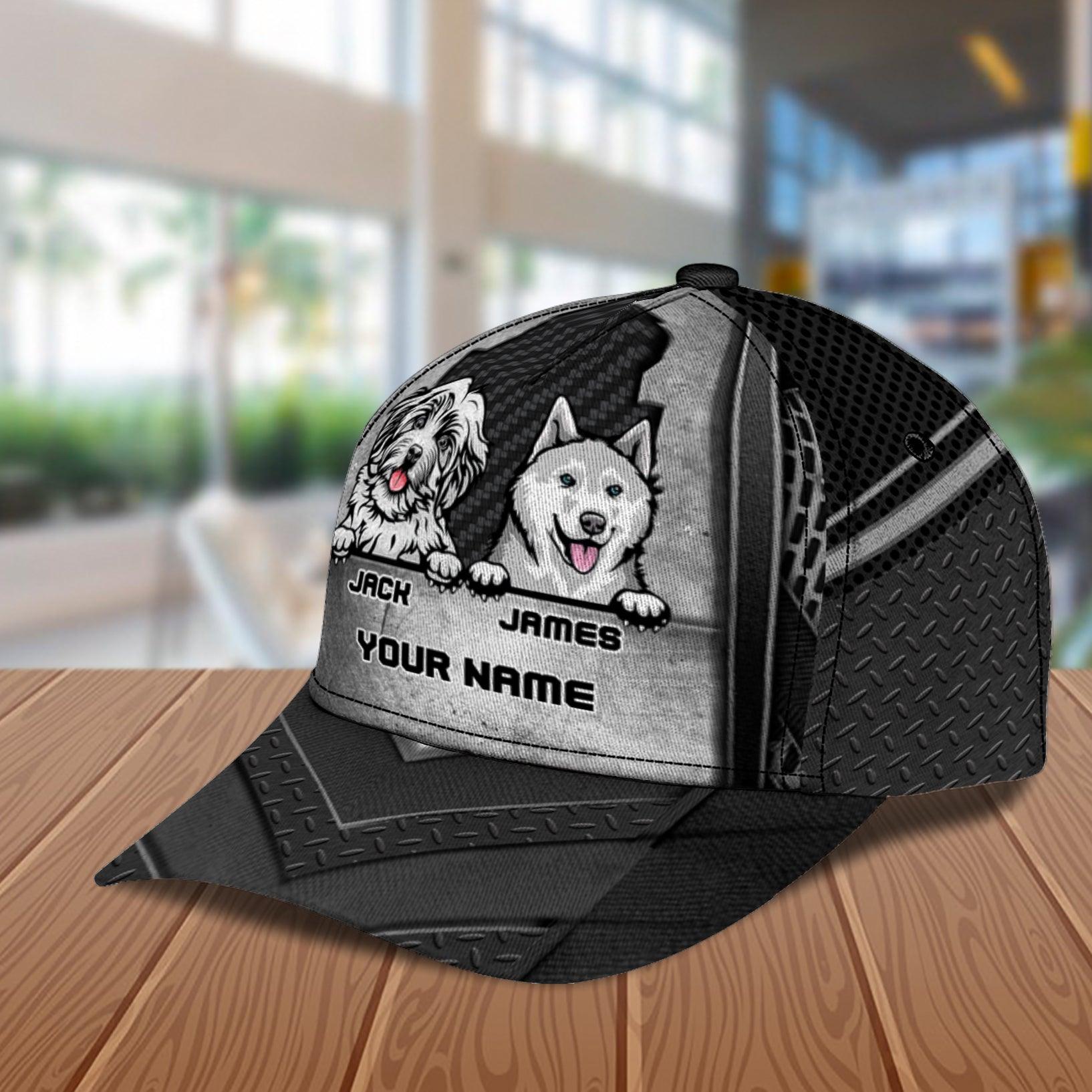 Dog Brocken Wall Personalized Cap, Personalized Gift for Dog Lovers, Dog Dad, Dog Mom Trucker Hats Custom Hats Gifts For Men & Women