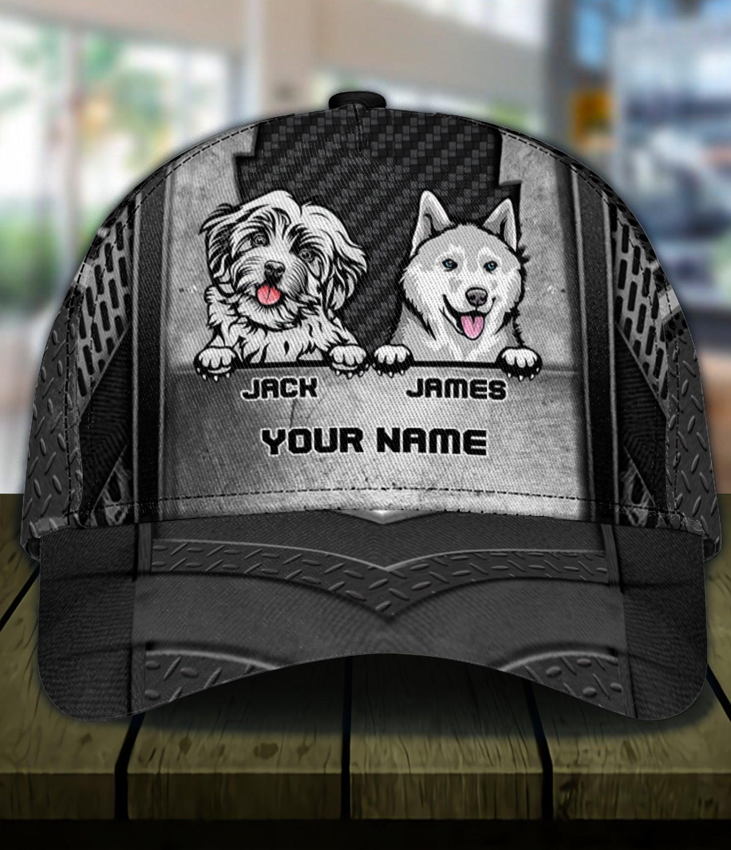 Dog Brocken Wall Personalized Cap, Personalized Gift for Dog Lovers, Dog Dad, Dog Mom Trucker Hats Custom Hats Gifts For Men & Women