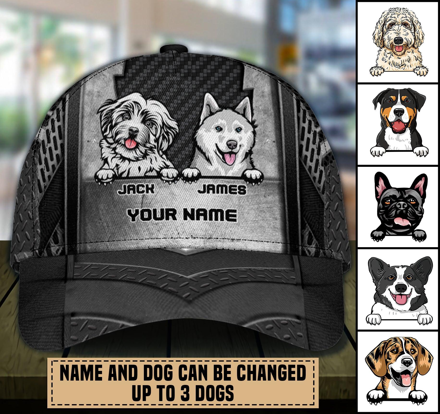 Dog Brocken Wall Personalized Cap, Personalized Gift for Dog Lovers, Dog Dad, Dog Mom Trucker Hats Custom Hats Gifts For Men & Women