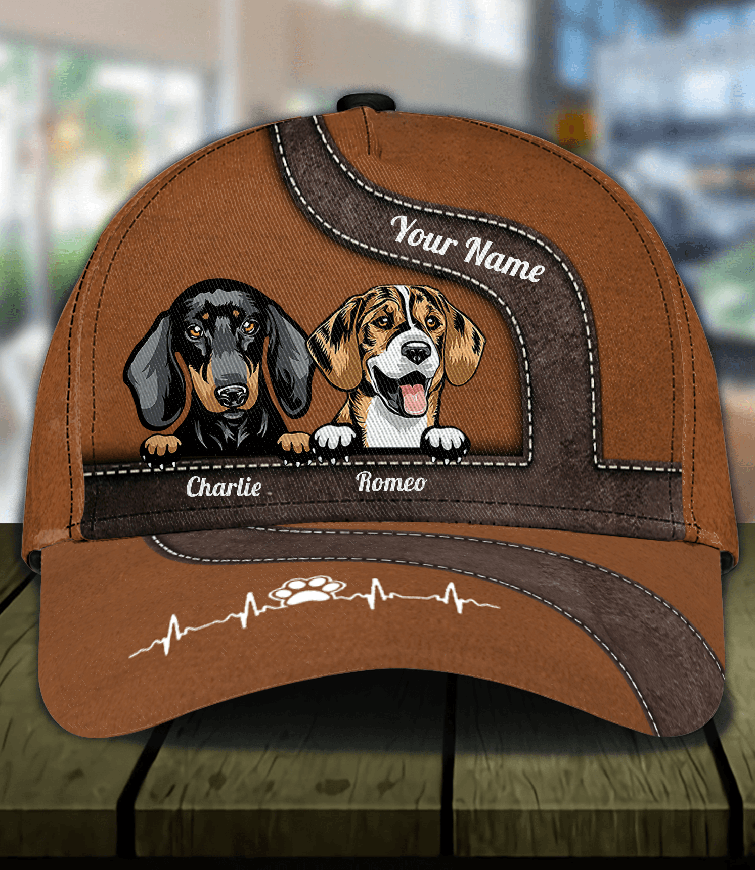 Dog Brown Border Personalized Cap, Personalized Gift for Dog Lovers, Dog Dad, Dog Mom Trucker Hats Custom Hats Gifts For Men & Women