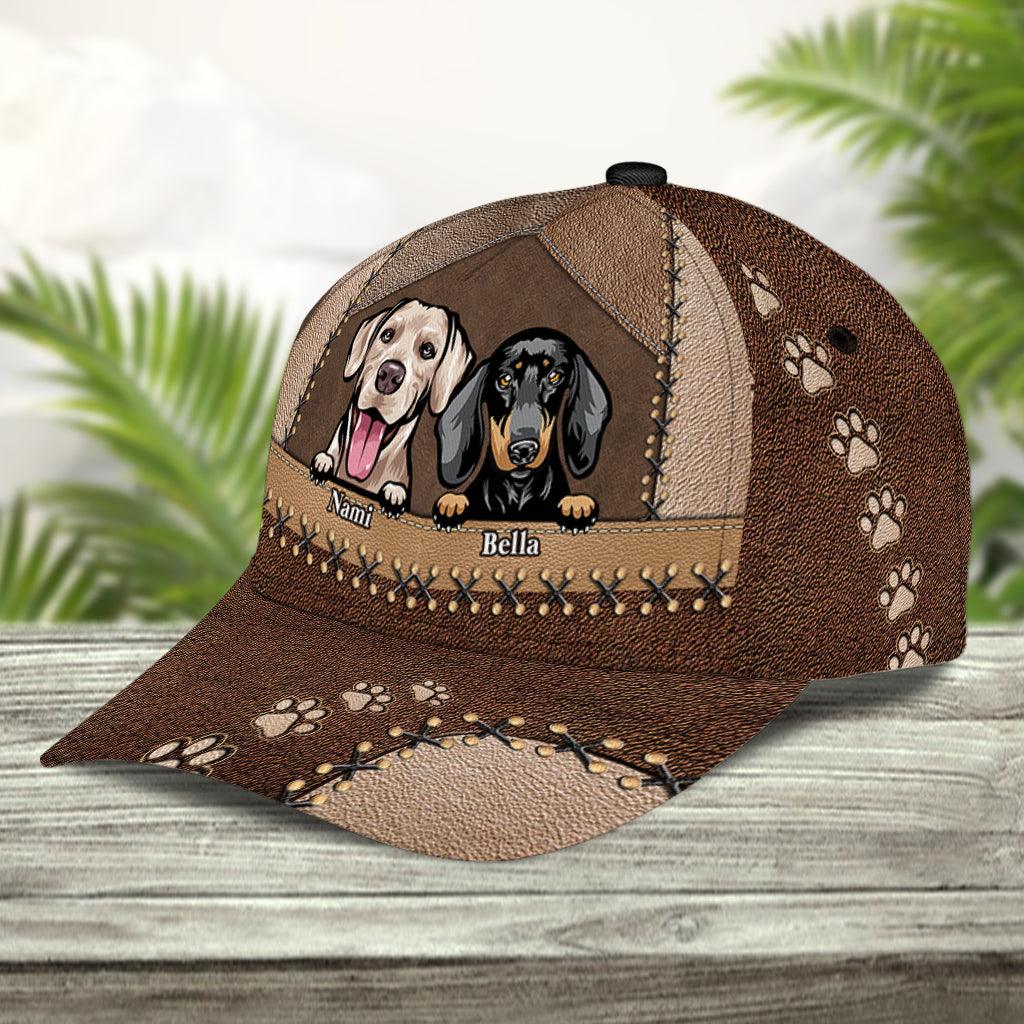 Dog Brown Layers Personalized Cap, Personalized Gift for Dog Lovers, Dog Dad, Dog Mom Trucker Hats Custom Hats Gifts For Men & Women