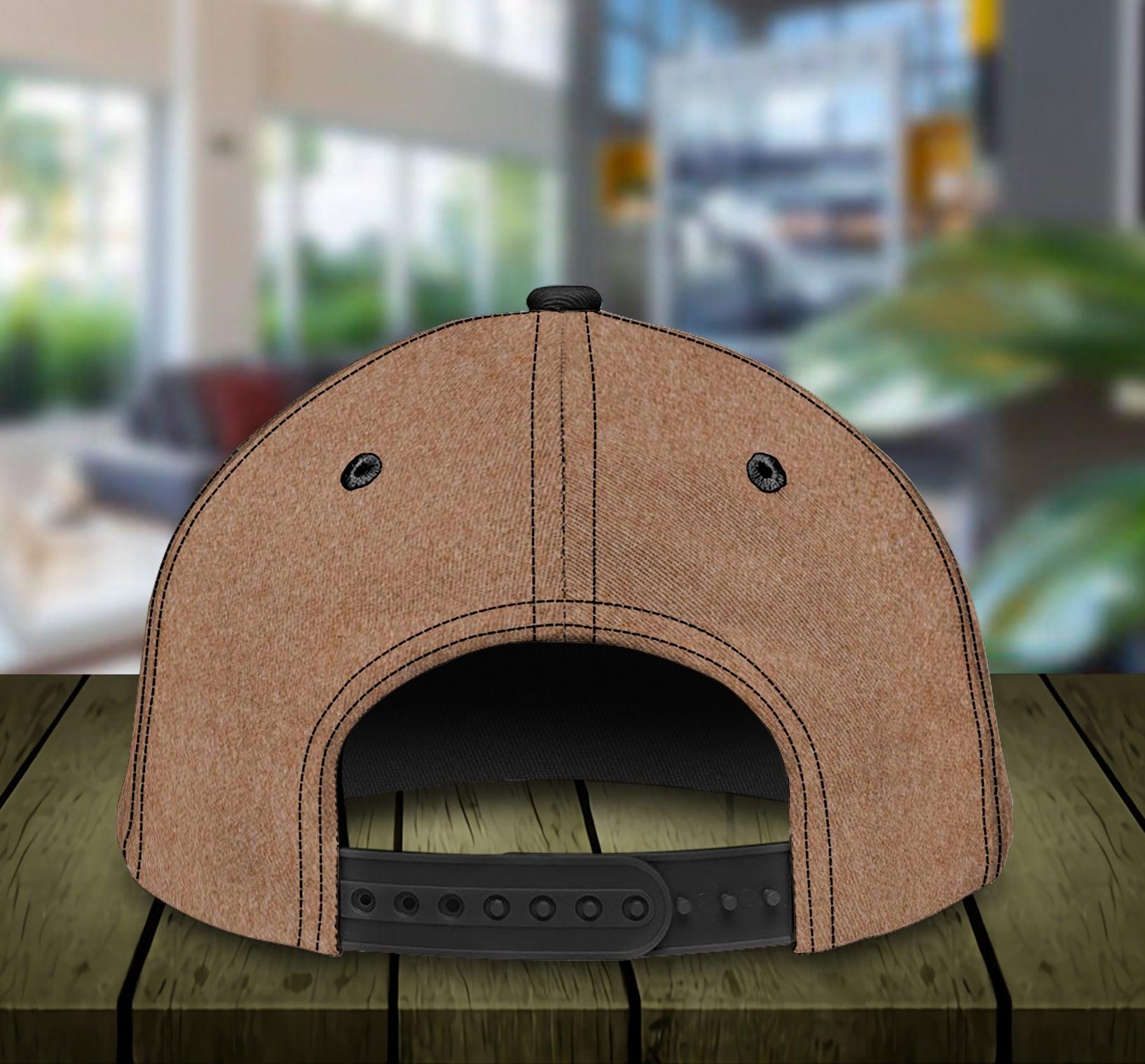 Dog Brown Pattern Personalized Classic Cap, Personalized Gift for Dog Lovers, Dog Dad, Dog Mom Trucker Hats Custom Hats Gifts For Men & Women