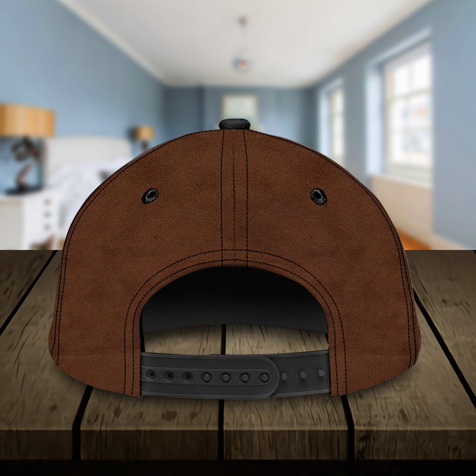 Dog Brown Pattern Personalized Classic Cap, Personalized Gift for Dog Lovers, Dog Dad, Dog Mom Trucker Hats Custom Hats Gifts For Men & Women
