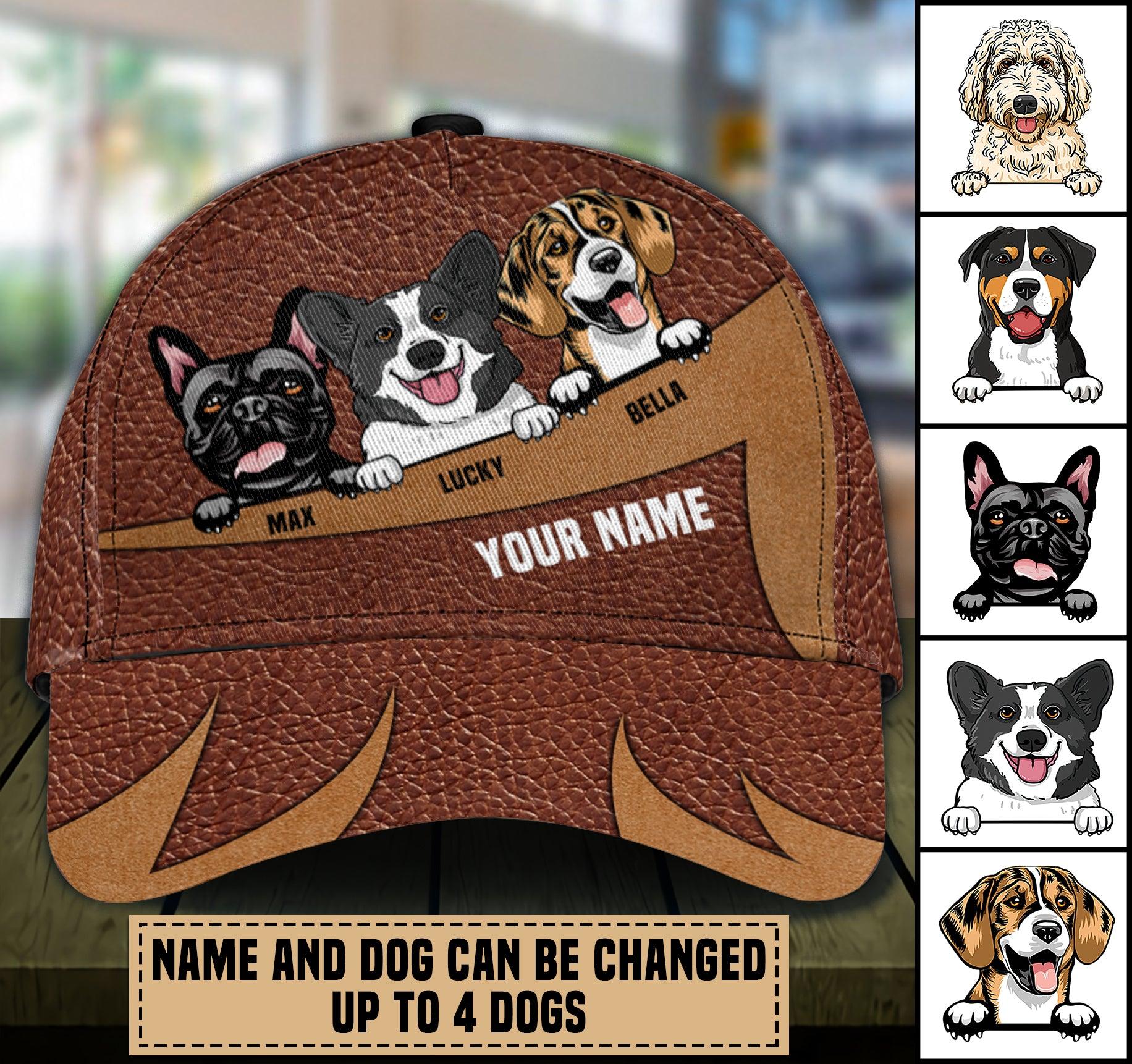 Dog Brown Personalized Cap, Personalized Gift for Dog Lovers, Dog Dad, Dog Mom Trucker Hats Custom Hats Gifts For Men & Women