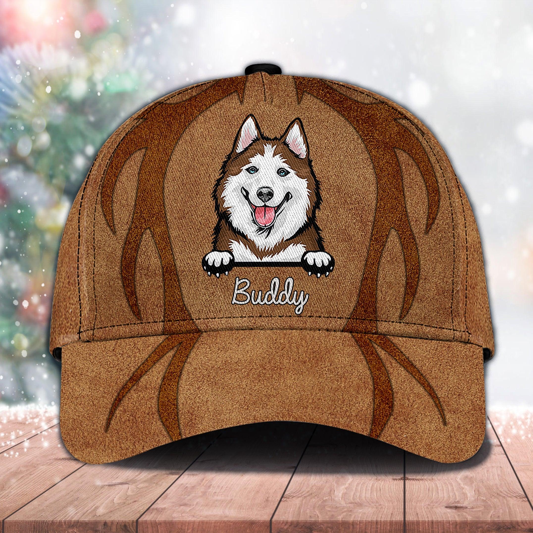 Dog Brown Root Pattern Personalized Classic Cap, Personalized Gift for Dog Lovers, Dog Dad, Dog Mom Trucker Hats Custom Hats Gifts For Men & Women