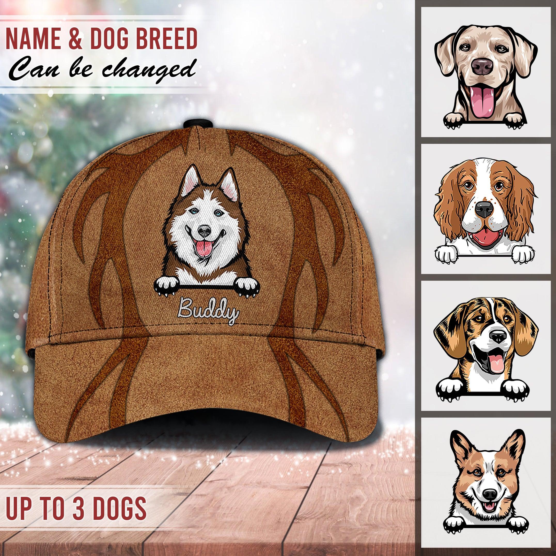 Dog Brown Root Pattern Personalized Classic Cap, Personalized Gift for Dog Lovers, Dog Dad, Dog Mom Trucker Hats Custom Hats Gifts For Men & Women