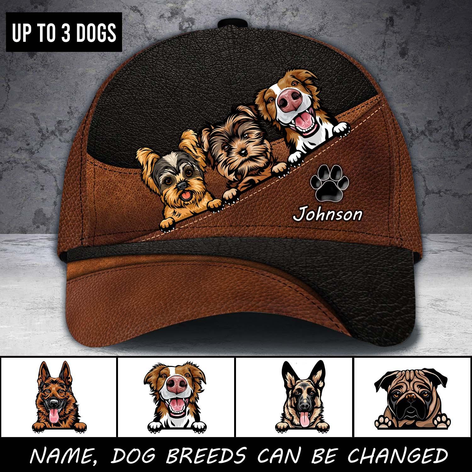 Dog Carbon Brown Personalized Cap, Personalized Gift for Dog Lovers, Dog Dad, Dog Mom Trucker Hats Custom Hats Gifts For Men & Women